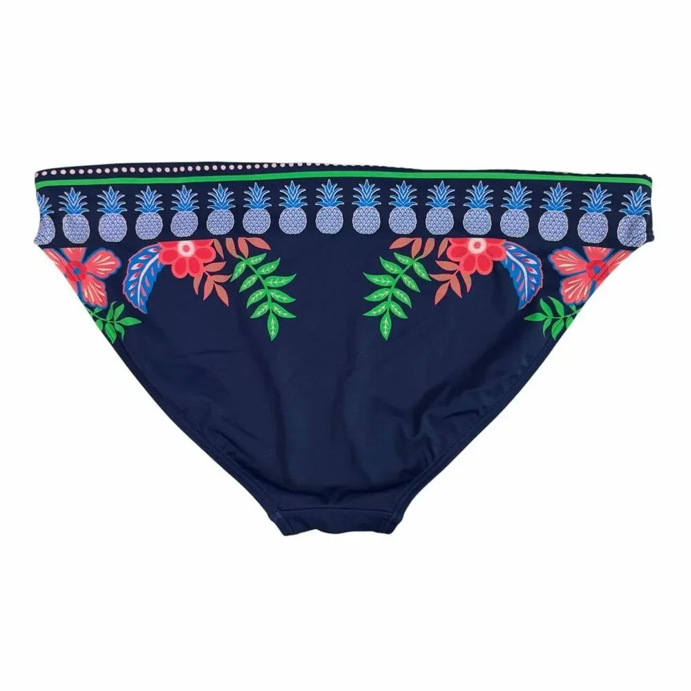 Boden size 12 Ithaca Colorblock Bikini Top & Pineapple Print Bottom